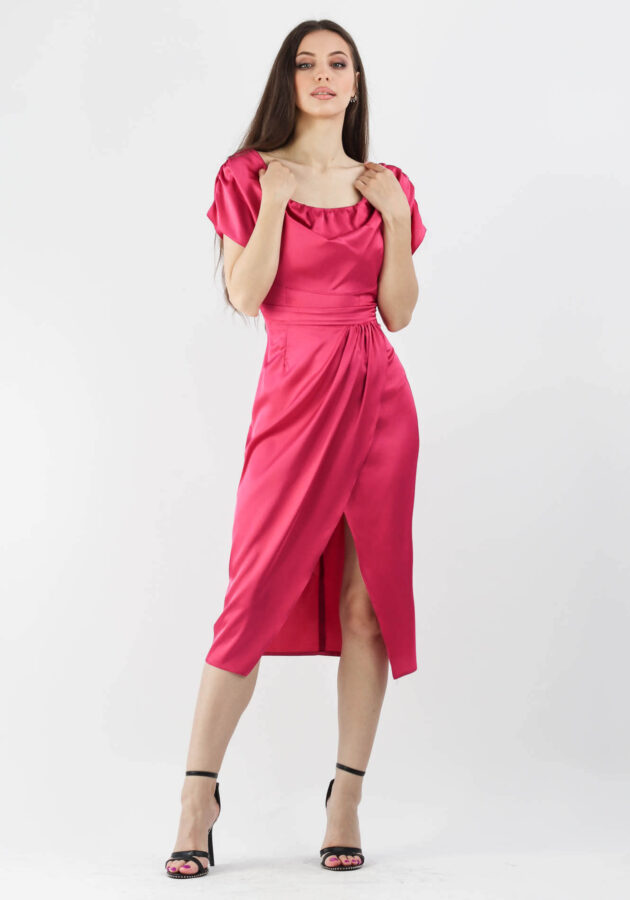 Rochie conica-principal-ciclame